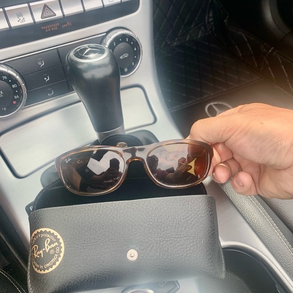 Ray-Ban Wrap Sunglasses Brown Turtle Shell Color. Beautiful!l and New. Italian. - Picture 4 of 9